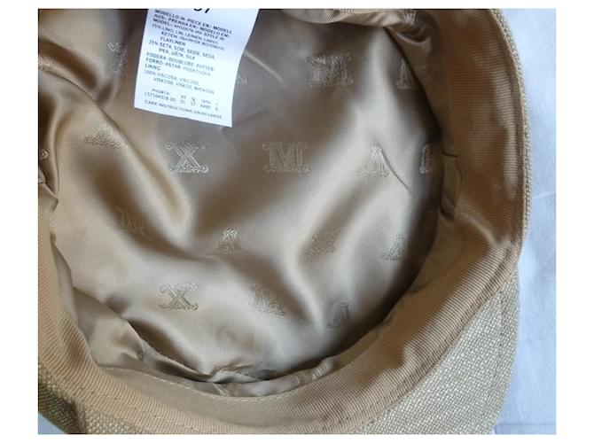 MAX MARA brandneue Schiebermütze Beige - Ansicht 6