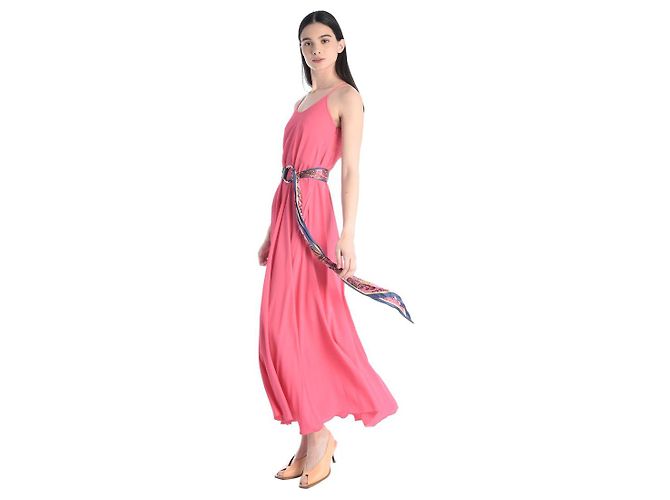 SPORTMAX nuevo cinturón de seda pura. Rosa Naranja Amarillo Azul claro - vista 5
