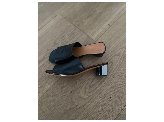 Mule Robert Clergerie Lea in pelle nera Nero - vista 2