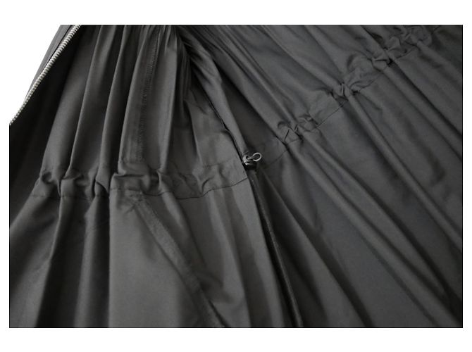 Issey Miyake Pleats Please  Black Parka Coat - view 3