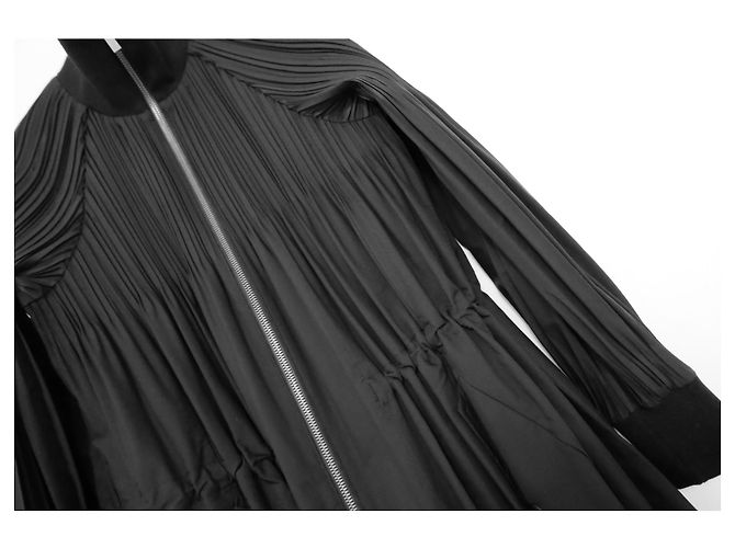 Issey Miyake Pleats Please  Black Parka Coat - view 7