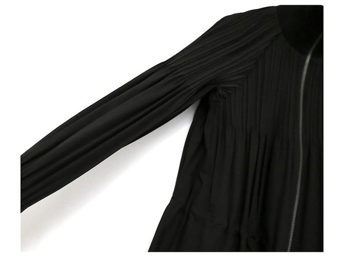 Issey Miyake Pleats Please  Black Parka Coat - view 8