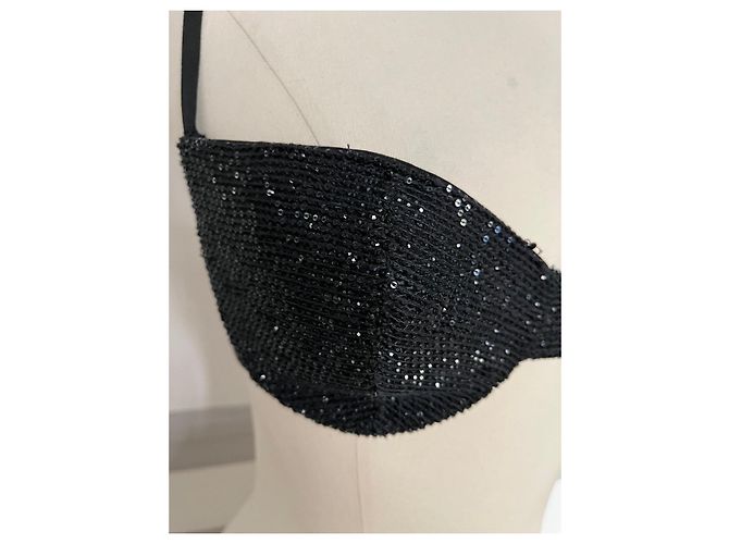 Dior sutiã bordado com miçangas pretas - vista 2