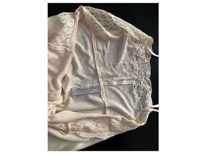 Christian Dior mono en punto de seda con encaje incrustado - vista 3
