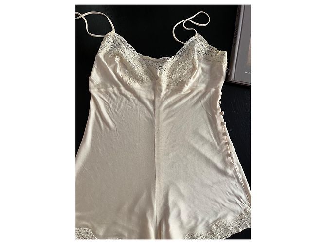 Christian Dior mono en punto de seda con encaje incrustado - vista 4