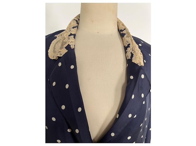 Christian Dior Dior X Galliano Pyjamajacke Dunkelblau - Ansicht 2