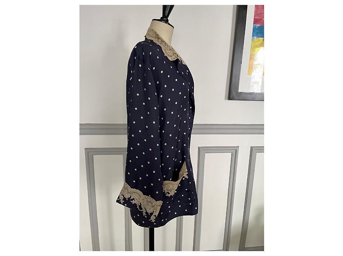 Christian Dior Dior X Galliano Pyjamajacke Dunkelblau - Ansicht 3
