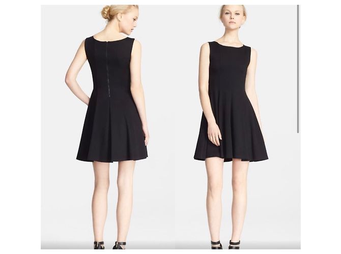 Alice + Olivia Betsy Fit & Flare Kleid Schwarz - Ansicht 2