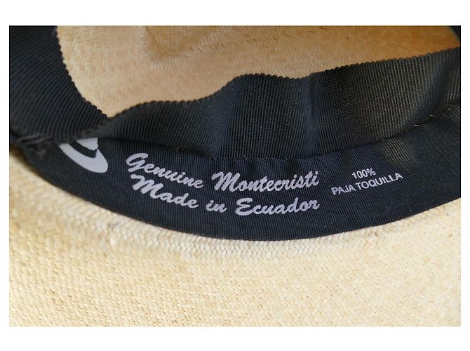 Autre Marque Cappello Panama MONTECRISTI Beige in Paglia Toquilla - vista 2