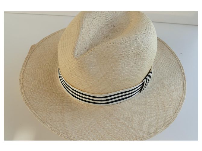 Autre Marque Cappello Panama MONTECRISTI Beige in Paglia Toquilla - vista 4