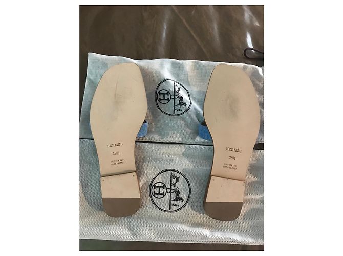 Oran Hermès Sandalen Blau - Ansicht 2