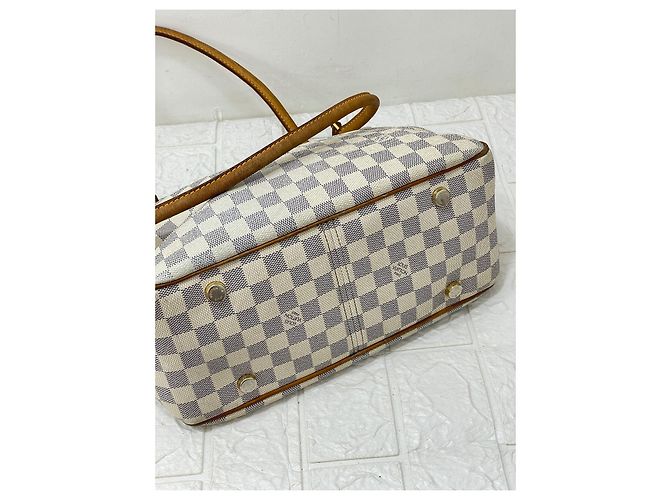 Louis Vuitton Damier Azur Figheri Tragetasche Beige - Ansicht 3