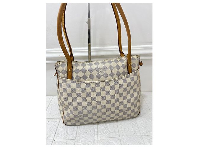 Louis Vuitton Damier Azur Figheri Tragetasche Beige - Ansicht 5
