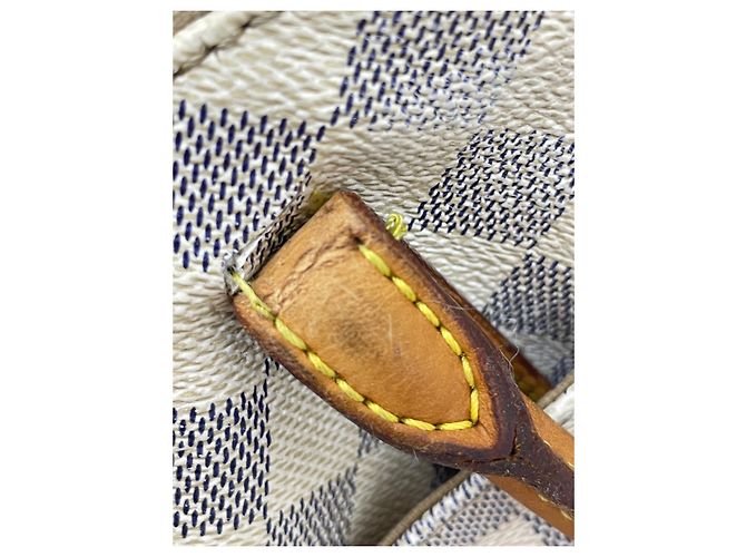 Louis Vuitton Damier Azur Figheri Tragetasche Beige - Ansicht 8