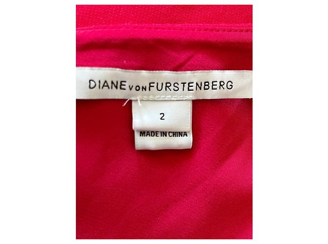 Diane Von Furstenberg DvF Jori Kleid in Grau in Rot mit seitlicher Raffung Koralle - Ansicht 5