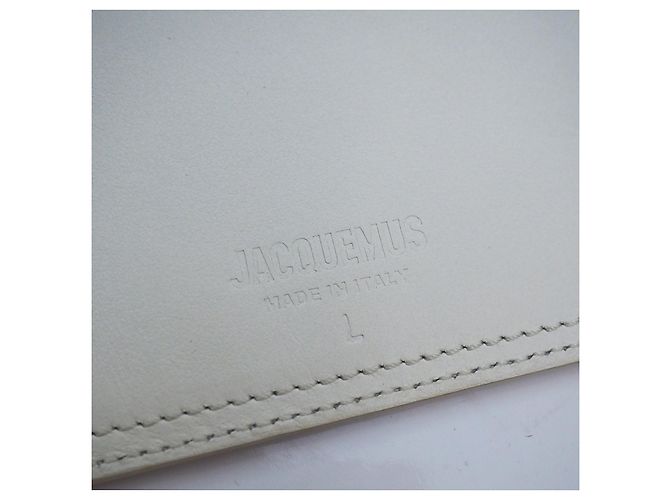 Jacquemus La Ceinture Carree Ledergürtel in Weiß L - Ansicht 10