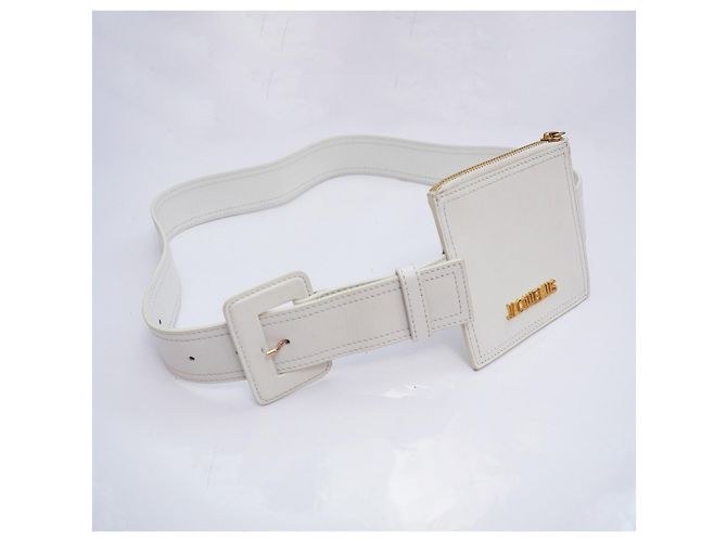 Jacquemus La Ceinture Carree Ledergürtel in Weiß L - Ansicht 3