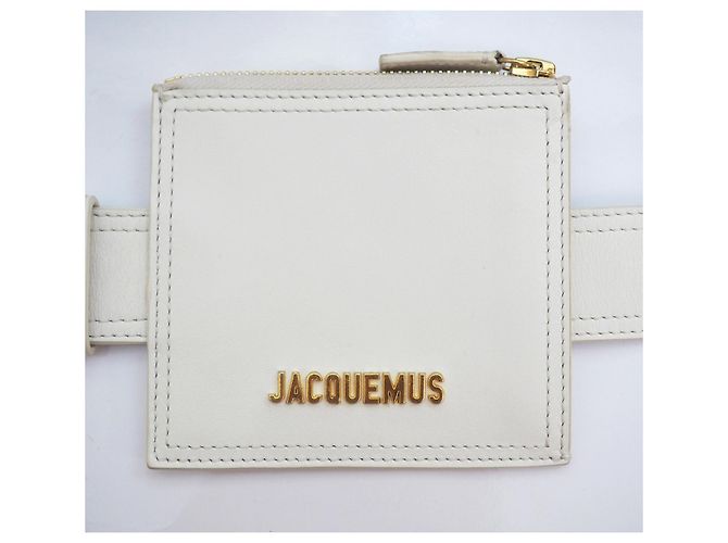 Jacquemus La Ceinture Carree Ledergürtel in Weiß L - Ansicht 5