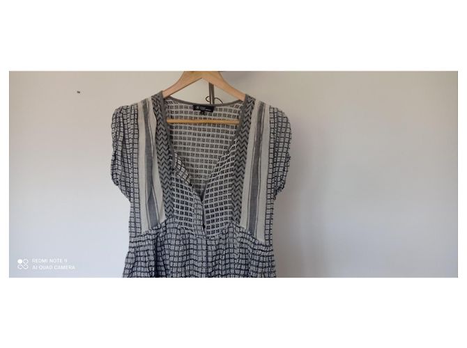 Isabel Marant Etoile vestido keffiyeh Blanco - vista 2