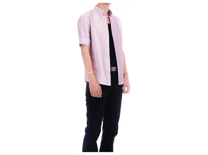 Haider Ackermann SS17 Camisa manga corta jacquard rosa - vista 2