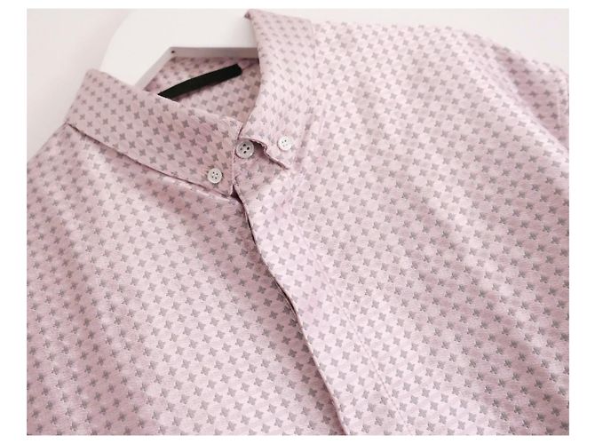 Haider Ackermann SS17 Camisa manga corta jacquard rosa - vista 3