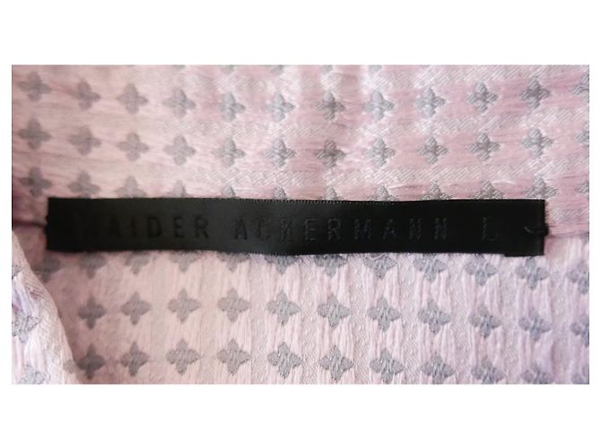 Haider Ackermann SS17 Camisa manga corta jacquard rosa - vista 4