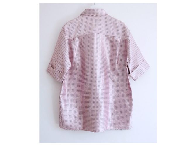 Haider Ackermann SS17 Camisa manga corta jacquard rosa - vista 5
