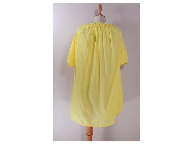 Autre Marque Blusa oversize Rabens Saloner amarilla de algodón Amarillo - vista 4