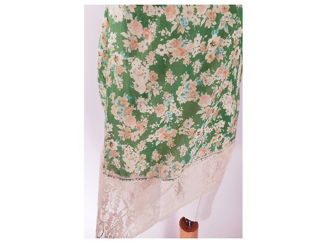 Twin Set Simona Barbieri Canotta Verde Floreale Multicolore - vista 3