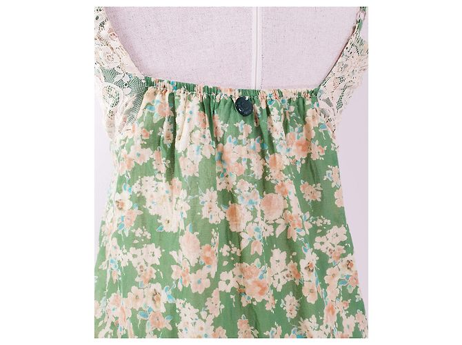 Twin Set Simona Barbieri Canotta Verde Floreale Multicolore - vista 6