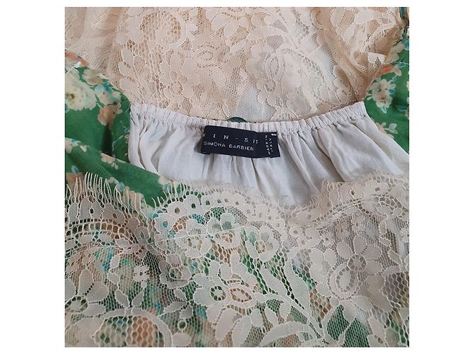 Twin Set Simona Barbieri Canotta Verde Floreale Multicolore - vista 7
