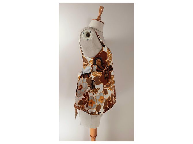 Canotta in seta J.Crew Marrone Multicolore - vista 3