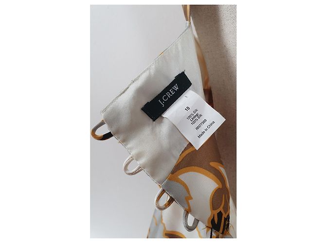Canotta in seta J.Crew Marrone Multicolore - vista 7