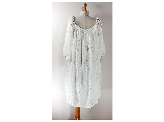 Mes Demoiselles ... Vestido de algodón blanco Mes Demoiselles - vista 3