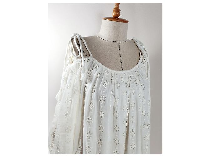 Mes Demoiselles ... Vestido de algodón blanco Mes Demoiselles - vista 4