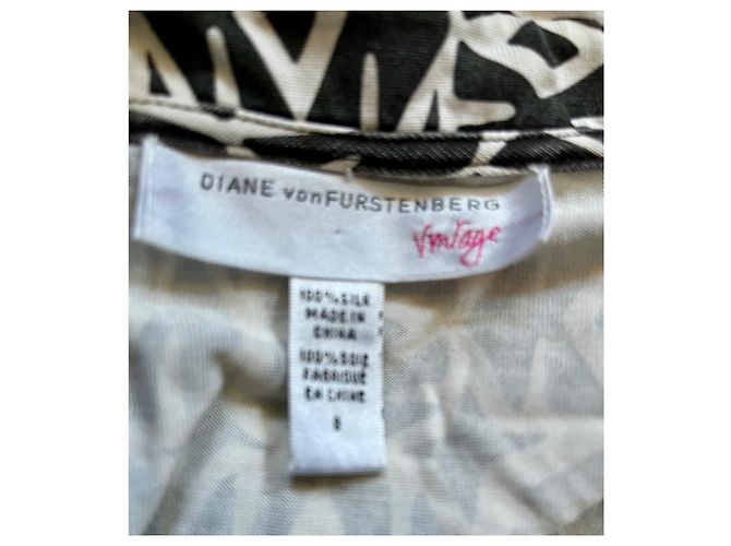 Diane Von Furstenberg Abito vintage a portafoglio DvF Jenna Nero Bianco - vista 6