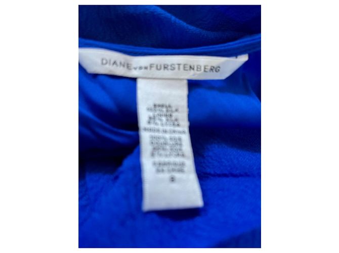 Diane Von Furstenberg DvF himmelblaues Kleid aus Persienseide, super umwerfend - Ansicht 6