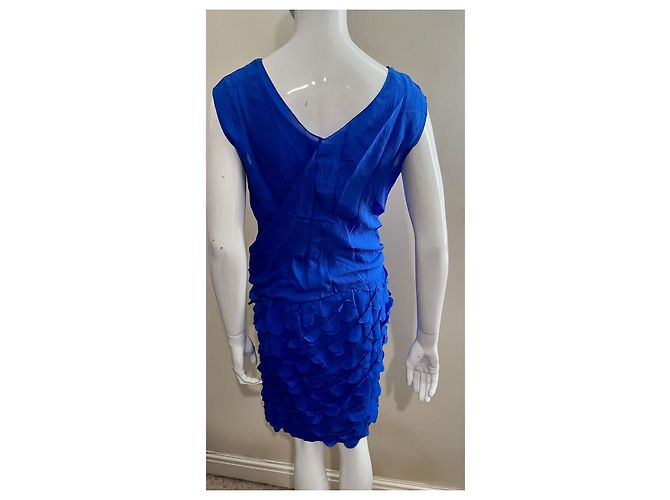 Diane Von Furstenberg DvF himmelblaues Kleid aus Persienseide, super umwerfend - Ansicht 7