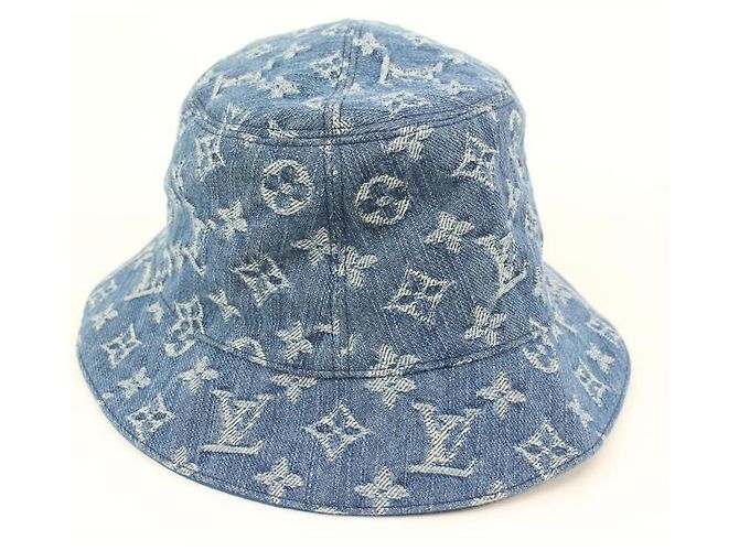 Bucket Louis Vuitton Size 58 Cappello a secchiello in denim con monogramma 56LK322S - vista 10
