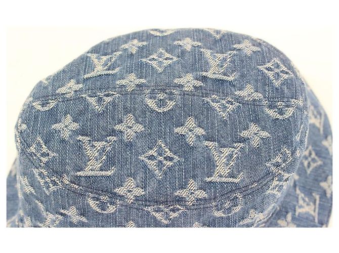 Bucket Louis Vuitton Size 58 Cappello a secchiello in denim con monogramma 56LK322S - vista 2