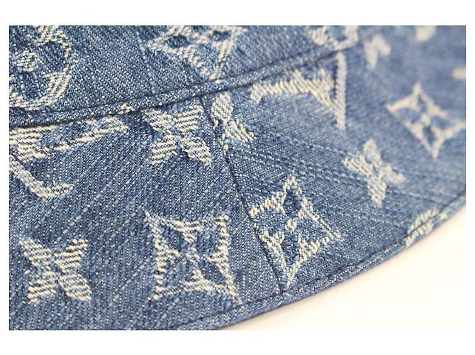 Bucket Louis Vuitton Size 58 Cappello a secchiello in denim con monogramma 56LK322S - vista 4