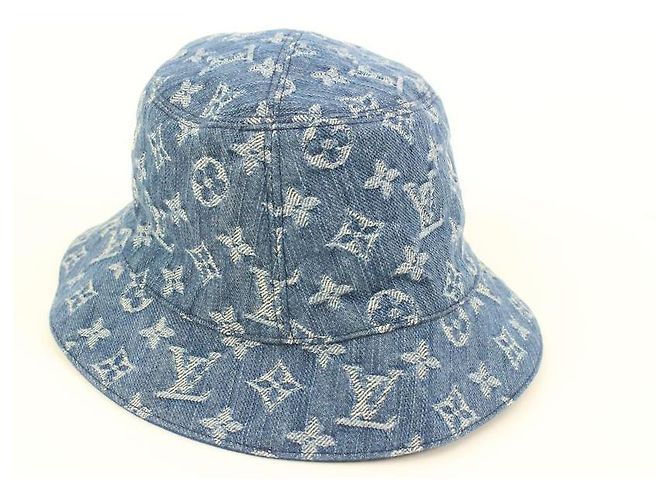 Bucket Louis Vuitton Size 58 Cappello a secchiello in denim con monogramma 56LK322S - vista 7