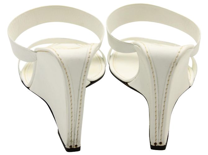 Mules sin cordones en cuero blanco con cuña Michael Kors - vista 4