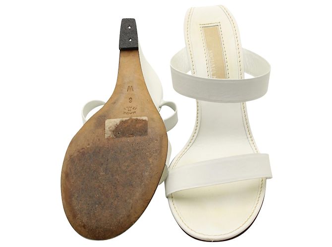 Mules sin cordones en cuero blanco con cuña Michael Kors - vista 7