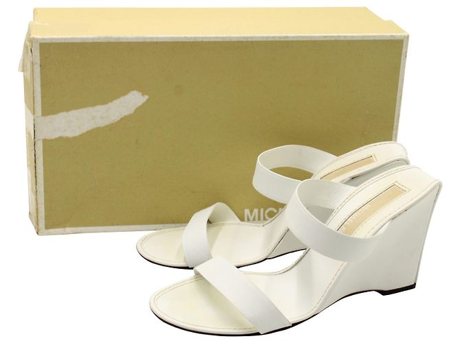Mules sin cordones en cuero blanco con cuña Michael Kors - vista 9