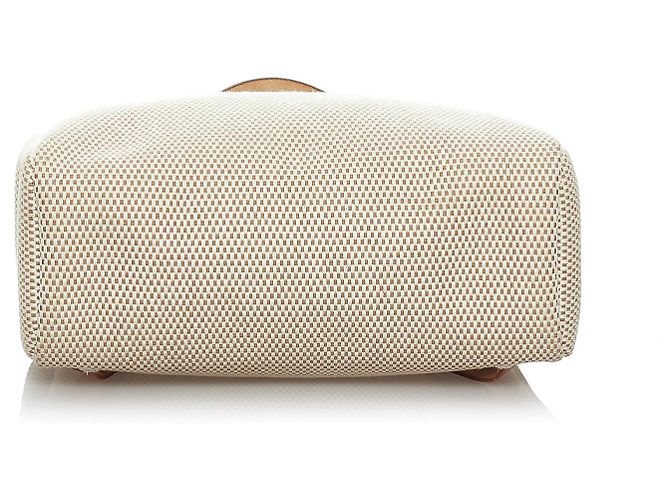 Hermès Zaino Hermes Brown Herbag Canvas Marrone Beige Marrone chiaro - vista 4