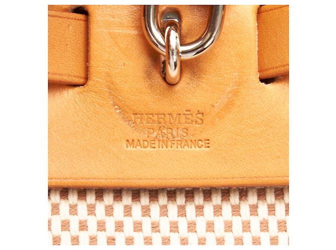 Hermès Zaino Hermes Brown Herbag Canvas Marrone Beige Marrone chiaro - vista 6