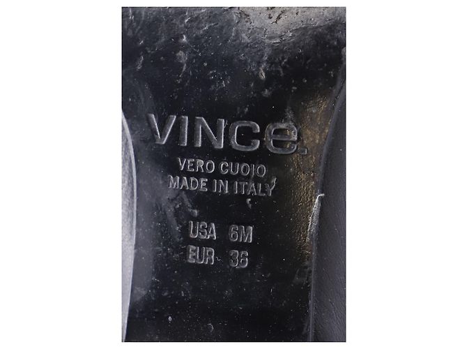Stivaletti Vince a Punta Tacco Basso in Pelle Nera Nero - vista 6