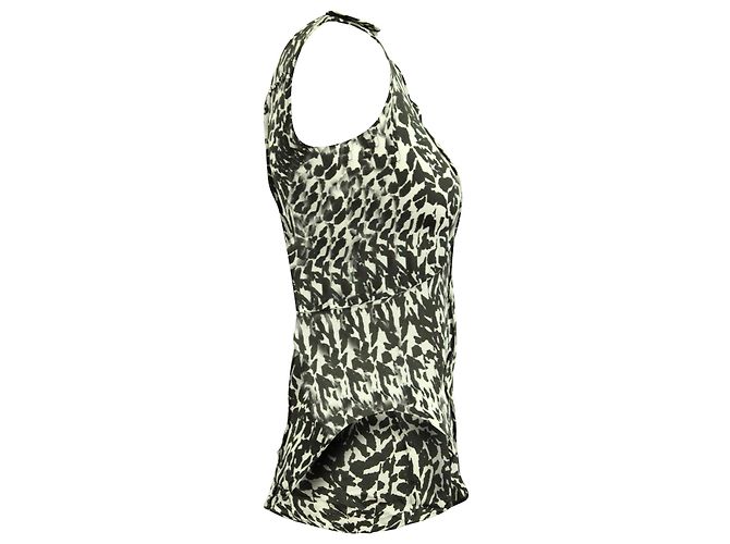 Blusa sin mangas estampada Isabel Marant en seda negra Negro - vista 2