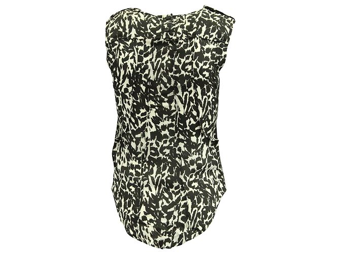 Blusa sin mangas estampada Isabel Marant en seda negra Negro - vista 3
